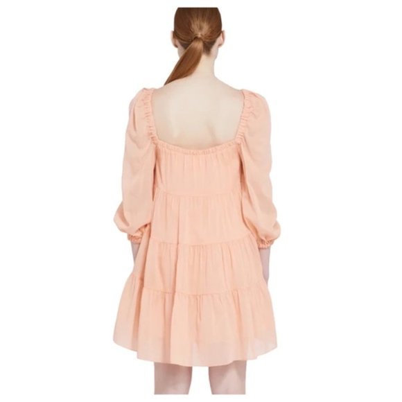 ALICE + OLIVIA Rowen Square Neck Mini Dress US Medium - Picture 3 of 12